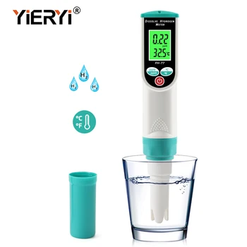 Yieryi Цифровой Измеритель растворения водорода FH-77 ATC, Тестер качества воды с ионами водорода 0-1999 Ppb/0-1,99 Ppm для Питьевой воды, продуктов питания
