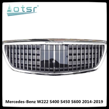Автомобильный Передний Бампер ABS Решетка Гриль Для Mercedes-Benz W222 S-class S400 S450 S600 2014-2019 модифицированный S680 Maybach Средняя Сетка