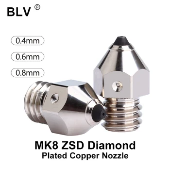 Алмазная насадка из медного сплава BLV® MK8 ZSD с высокой термостойкостью и износостойкостью для 3D-принтера 1,75 мм CR10 HOTEND TR6 ENDER3