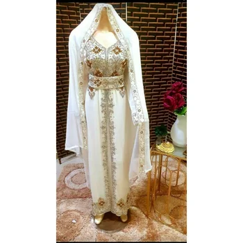 Белая Новая Королевская Бордовая Современная Элегантная Дубайская Марокканская длинная рубашка Арабская праздничная одежда