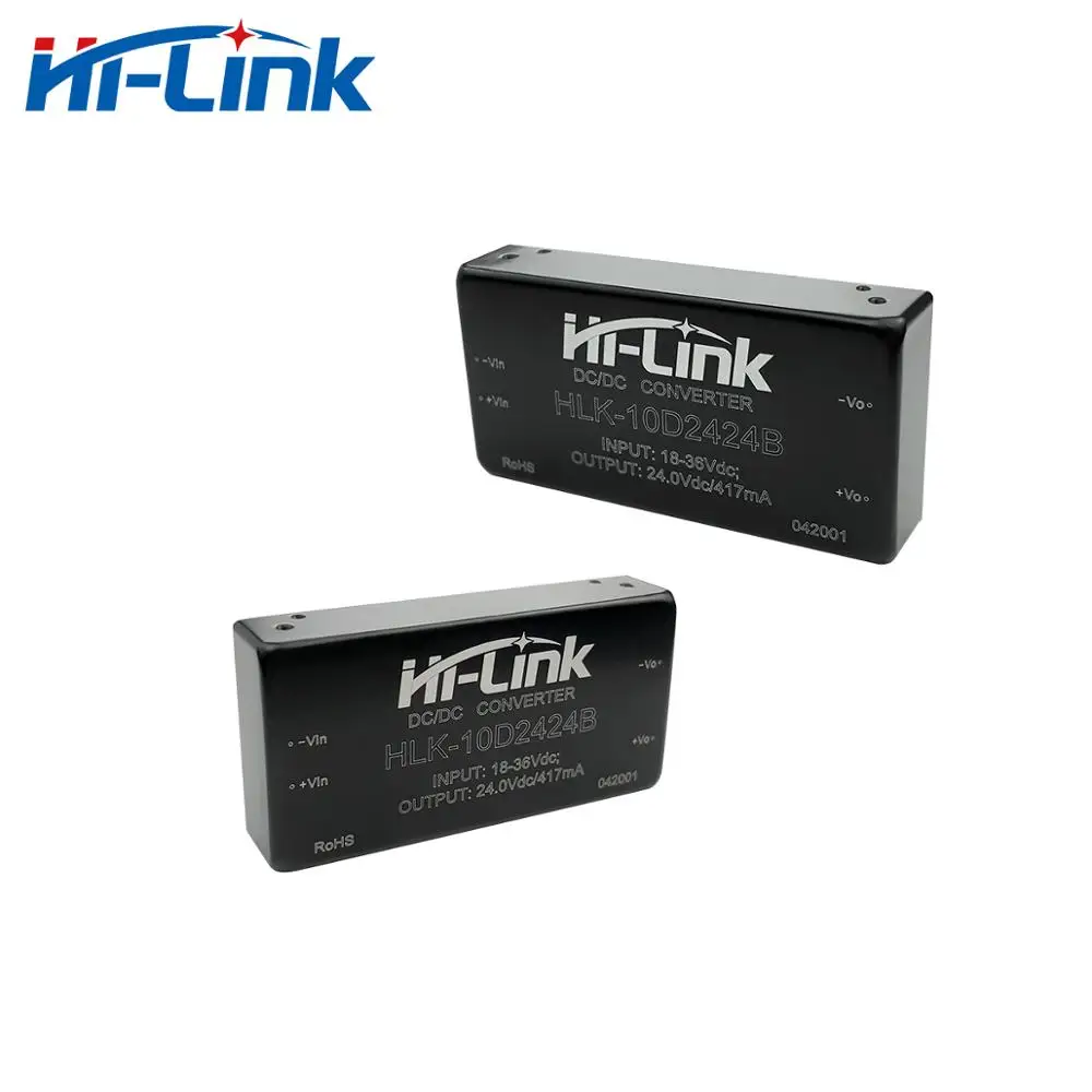 Бесплатная доставка, 5 шт./лот, от 24 В до 24 В 420 мА, изолированный модуль преобразователя постоянного тока HLK-10D2424B, Шэньчжэнь, Hi-Link - 2