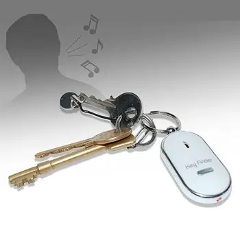 Брелок для поиска ключей со свистком, мигающий звуковой сигнал, пульт дистанционного управления, локатор потерянных ключей, брелок для ключей