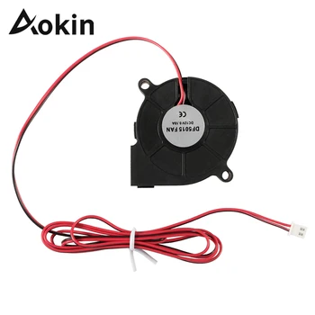 Вентилятор Aokin 5015 12 В 24 В для Anet A8 A6 Вентилятор охлаждения постоянного тока Ультра-тихий Масляный Подшипник около 7500 об/мин Турбовентилятор Для 3D-принтера 5015 Воздуходувка