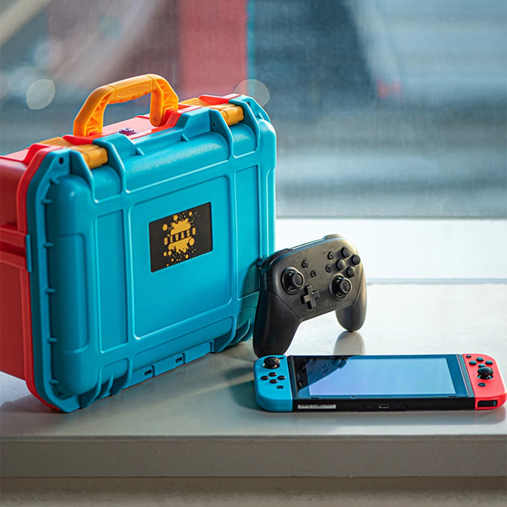 Водонепроницаемый чехол для переноски коммутатора большой емкости, роскошный чемодан, портативная сумка для хранения для консоли Nintendo Switch / OLED - 3