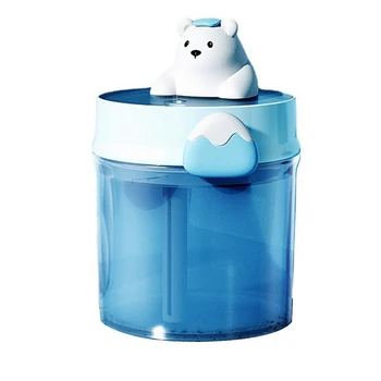 Горячий Весенний Медведь Ванна Высокой Емкости USB Чайник Распылитель Немой Ультразвуковой Увлажнитель Воздуха Для Детского Подарка Синий