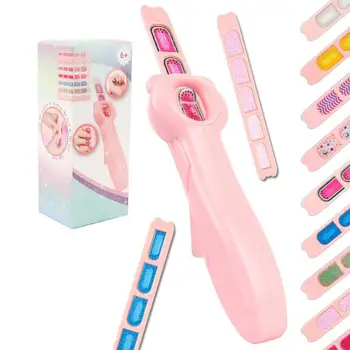 Дизайн ногтей, 40 шт., наклейки для ногтей для девочек, самоклеящиеся и отслаивающиеся, Детский набор для маникюра, подарок для детей на День Рождения