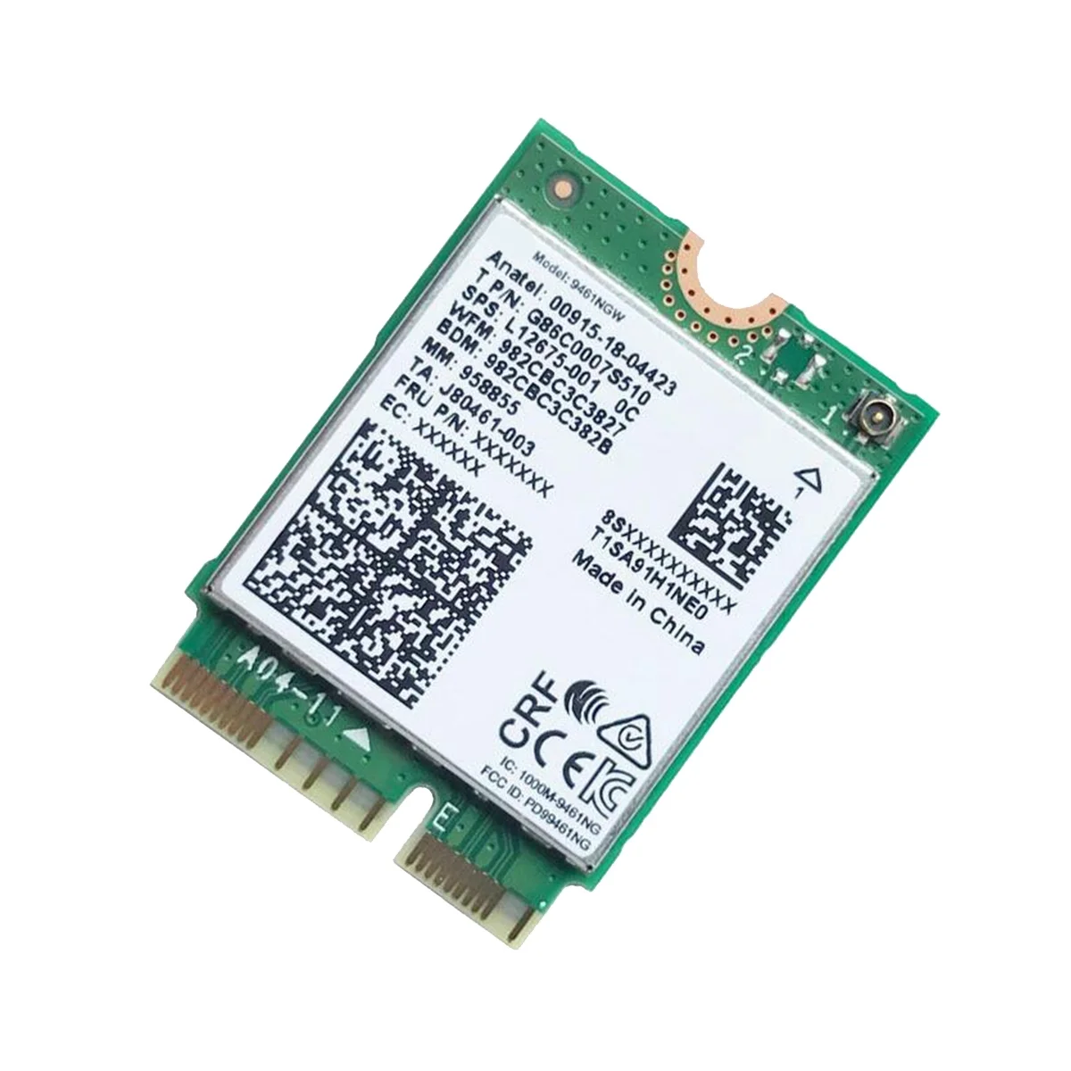 Для Intel 9461NGW WiFi Карта + Перегородка + Комплект Антенны AC 9461 2,4 G/5G 802.11AC M2 Ключ E CNVI Bluetooth 5,0 Беспроводной Адаптер - 1