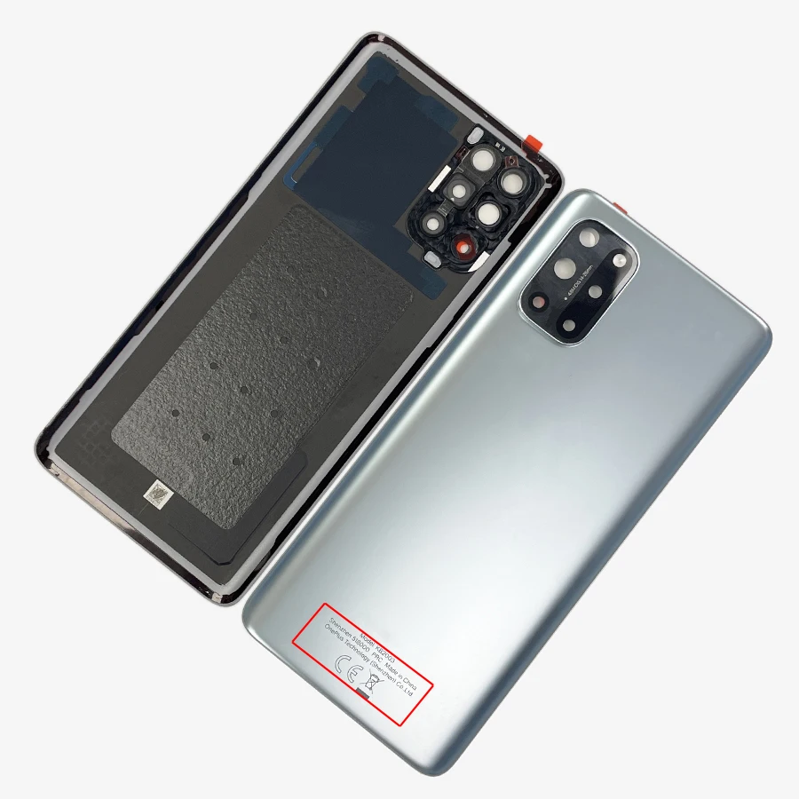 Для OnePlus 8T + 5G Оригинальная Задняя крышка Аккумулятора, Стеклянная Панель Корпуса задней двери, Замена Корпуса Для Объектива камеры One Plus 1 + 8T 8t - 1