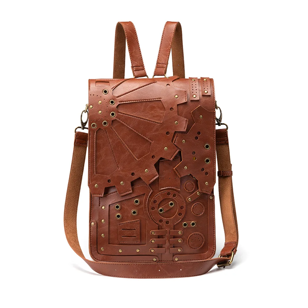женская сумка, рюкзак в стиле стимпанк, ретро, женская школьная сумка, сумки через плечо, многофункциональный кошелек, держатель для карт - 3