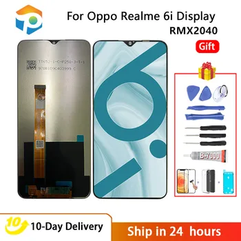 ЖК-дисплей для Oppo Realme 6i ЖК-дисплей с сенсорным экраном Дигитайзер в сборе с рамкой Замена сенсорного экрана RMX2040 6,5 дюймов