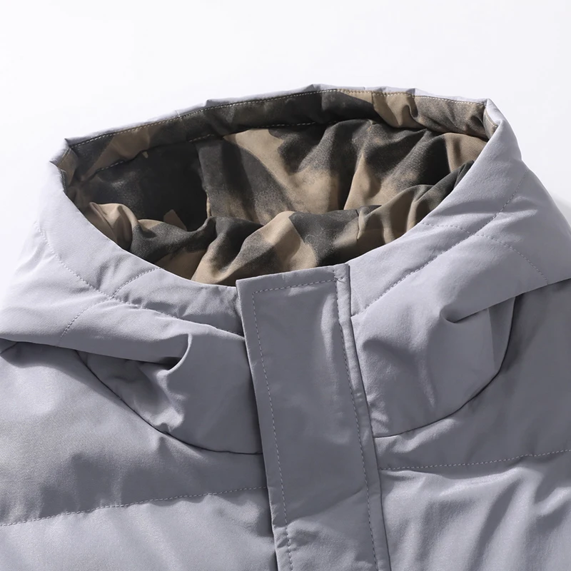 Зимняя куртка мужская 2023 новая ветрозащитная толстая куртка простая и модная мужская и женская универсальная пуховая хлопчатобумажная куртка с капюшоном - 3