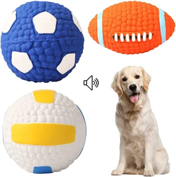 Игрушка для большой собаки, Скрипучие игрушки для собак, шарики, Интерактивный Звук Жевания, Плавающая игра, игра с мячом для собак, Уход за зубами для собак, Домашние животные