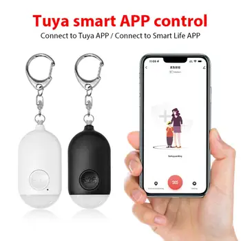 Интеллектуальный локатор сигнализации самообороны Mini Tuya, Персональная сигнализация для женщин и детей, сигнализация с высоким децибелом