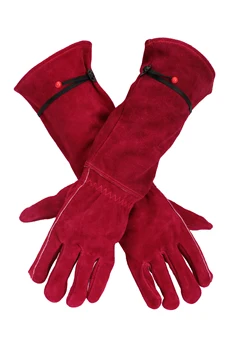 Кожаные сварочные перчатки KIM YUAN - термостойкие, идеально подходят для садоводства/сварки Tig/пчеловодства/барбекю