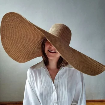 Летняя простая Солнцезащитная шляпа с гибкими Полями, Женская пляжная шляпа с широкими полями, Пляжная шляпа для девочек, Складная Соломенная шляпа для путешествий, Солнцезащитная кепка с защитой от ультрафиолета, Женская кепка