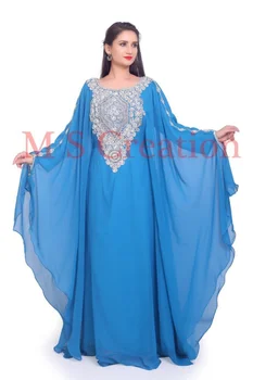 Марокканское платье из жоржета, Халат Фараша, Дубайское Женское Изысканное платье с длинными рукавами, Индийское платье для женщин