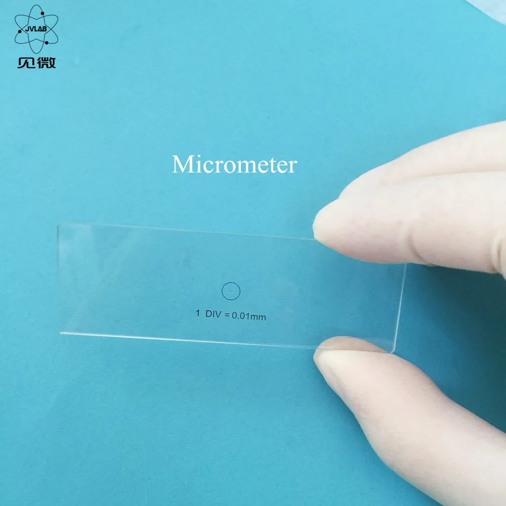 Микрометр для микроскопа 0,01 мм C1, стеклянная предметная сетка, измерительный микроскоп, калибровка микрометра - 0