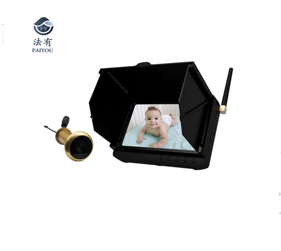 Мини-дверная камера CCTV HD с низким уровнем ИК 0,008 люкс, малогабаритная видеокамера со звуком для видеонаблюдения и монитора - 0