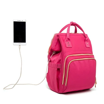 Модный USB-зарядный Водонепроницаемый рюкзак для мамы, детские подгузники, сумка для коляски для кормления, Большая Вместительная Дорожная сумка для беременных MBG0219