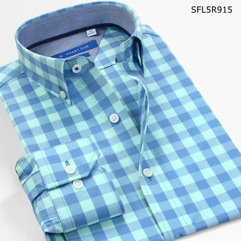 Мужские рубашки Smart Five s 2024 Из хлопка с длинным рукавом, Дизайнерская одежда, рубашка в клетку Camisa Brasil