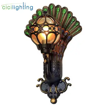 Наружный алюминиевый глобус со стеклянным абажуром Настенный светильник Водонепроницаемый Художественный Декоративный Винтажный бра Светильник для домашнего лестничного светильника