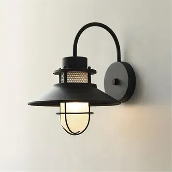 Наружный настенный светильник, Наружные бра, 1 осветительный фонарь, Текстурированная черная отделка с молочно-белым стеклянным абажуром