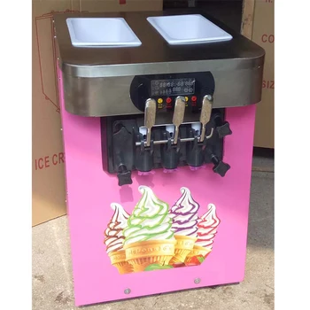 Настольная Машина Для Производства Мороженого с тремя Вкусами, Коммерческая Машина Для Производства Мягкого Мороженого, Маленькая Трехцветная Машина Для Производства мороженого