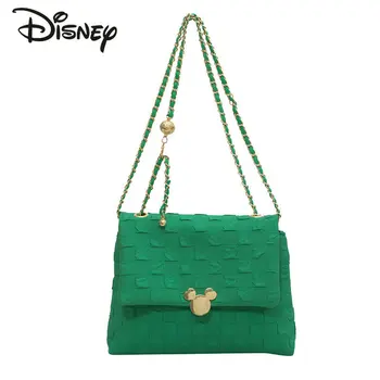 Новая Женская сумка Disney Mickey, модная и роскошная женская сумка через плечо, однотонная, свежая и универсальная сумка на плечо для девочек