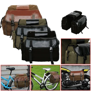 Новое обновление, Седельная сумка для мотоцикла, Холщовая Водонепроницаемая сумка для мотоциклов, Боковая сумка для инструментов, Может применяться для горного Велосипеда