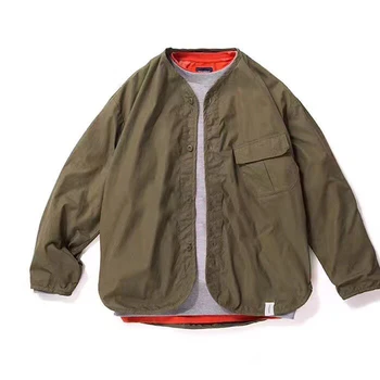 Новое Поступление DCDT 21AW, Косой карман, Военная Зеленая Рубашка DESCENDANT Loos, Мужская куртка, пальто в Японском Стиле