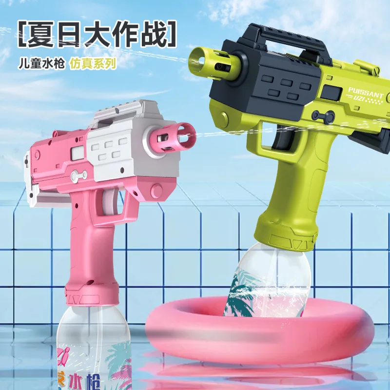 Новый Электрический Водяной пистолет Оптом, Детские игрушки для игры в воду, Летний Дрейфующий Фестиваль Сонгкран, Водяной распылитель UZI, Водяной пистолет - 0