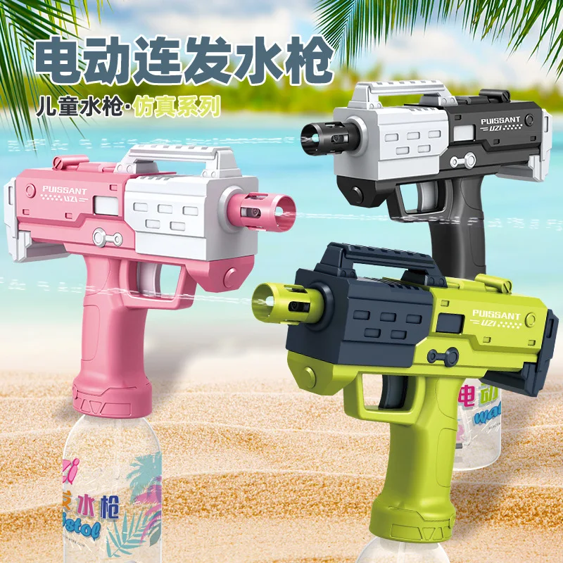Новый Электрический Водяной пистолет Оптом, Детские игрушки для игры в воду, Летний Дрейфующий Фестиваль Сонгкран, Водяной распылитель UZI, Водяной пистолет - 2