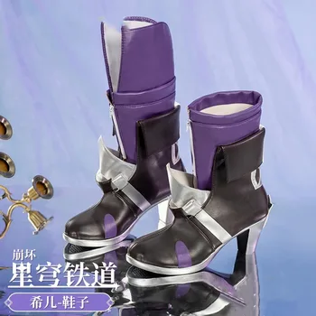 Обувь Seele для Косплея, аниме-игра Honkai: Star Rail, Модные туфли на высоком каблуке с короткой трубкой для женщин, Аксессуары для ролевых игр для вечеринок
