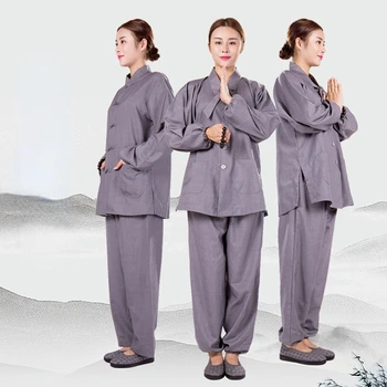 Одежда для буддизма и медитации Лохан, костюм монаха-мирянина, одежда для Шаолиньского храма, халат, одежда Дзен, костюм буддийских монахов для мужчин и женщин