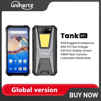 Одногерцовый ТАНК Прочный Смартфон 12 ГБ 256 ГБ Ночного Видения Android 12 Разблокированный Мобильный телефон 22000 мАч с Увеличенной Батареей