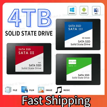 Оригинальный жесткий диск SSD Объемом 4 ТБ, 2 ТБ, 1 ТБ, Портативный SSD-накопитель 2,5 Дюйма Большой емкости Для настольного ПК, Внутренний твердотельный накопитель Fast disco duro