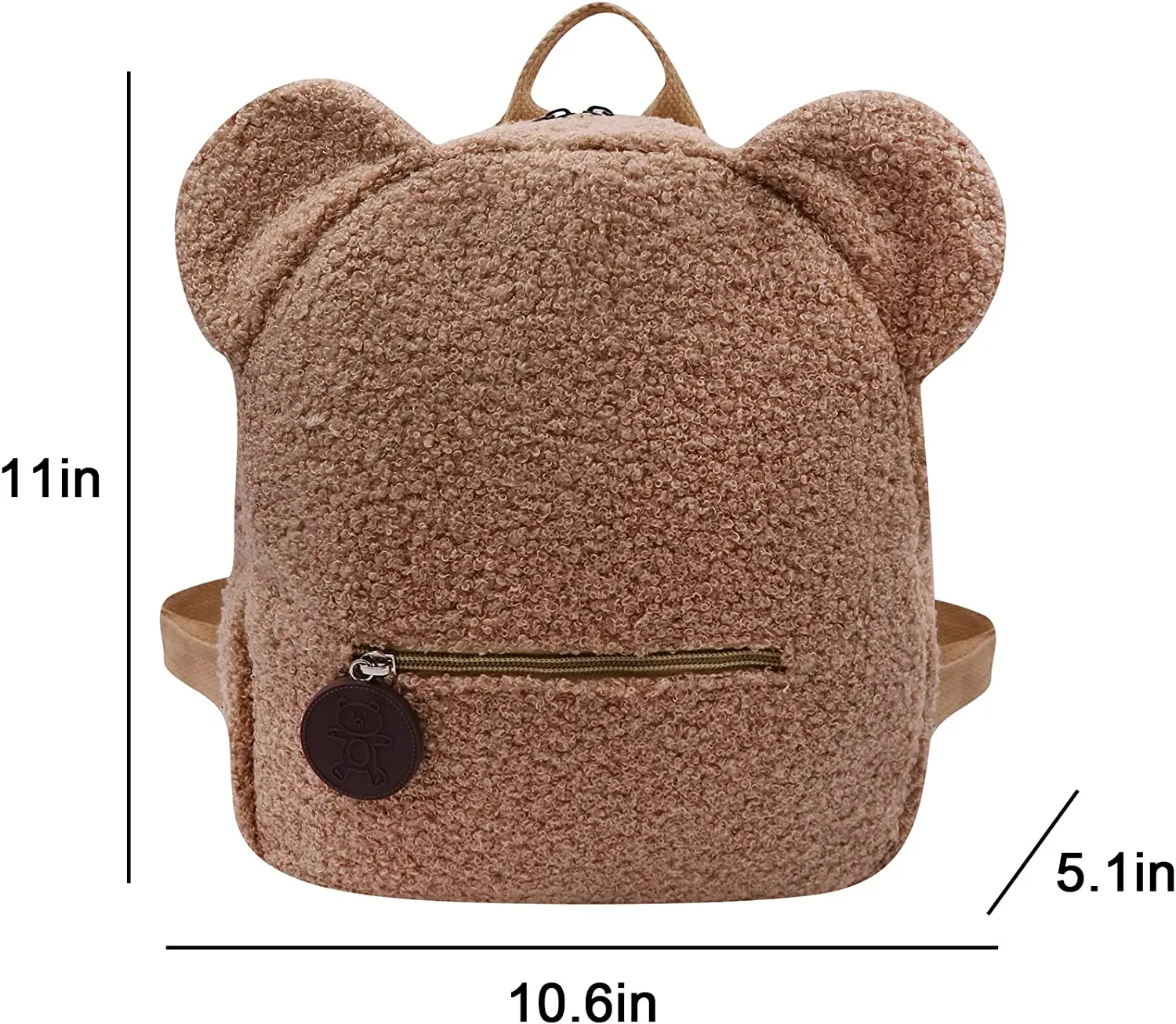 Персонализированная вышитая сумка-рюкзак для малышей, легкая сумка с плюшевым медведем, Детский рюкзак с пользовательским названием, подарок для мальчиков, девочек, дам - 4