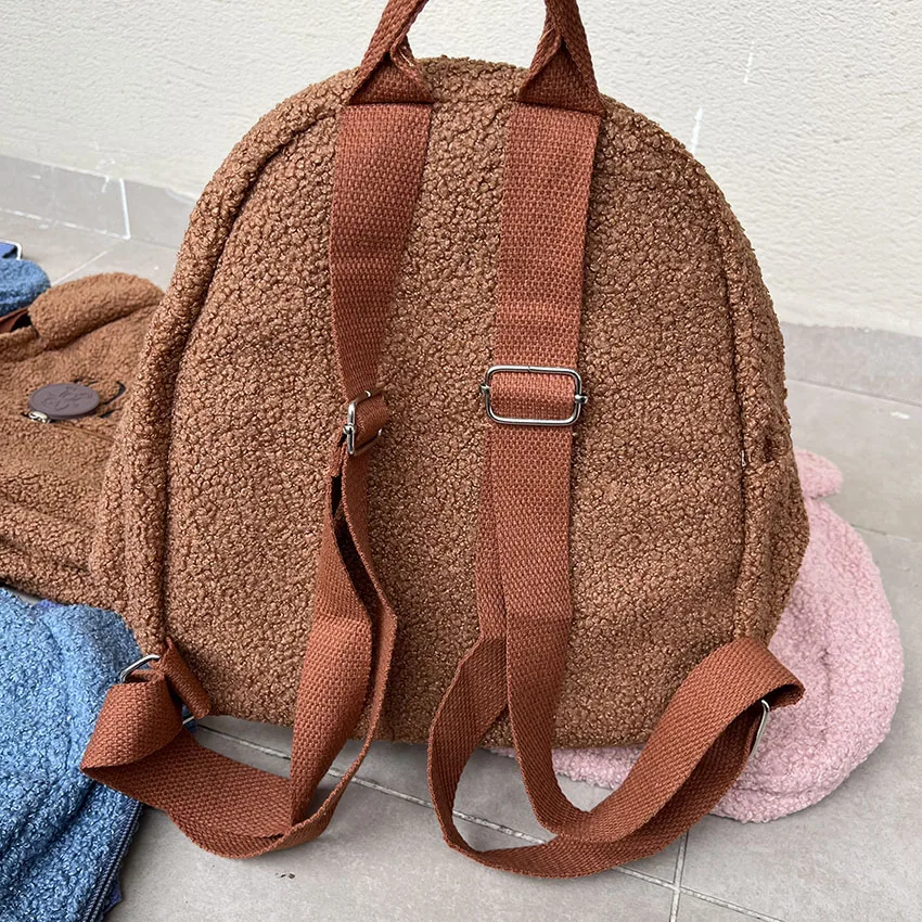 Персонализированная вышитая сумка-рюкзак для малышей, легкая сумка с плюшевым медведем, Детский рюкзак с пользовательским названием, подарок для мальчиков, девочек, дам - 5