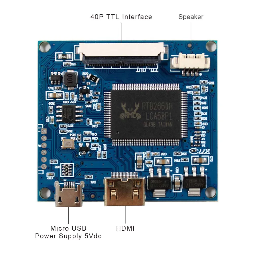 Плата контроллера VSDISPLAY HD-MI-mini LCD с 5-дюймовым ЖК-экраном VS050T-006A 800X480 IPS - 1