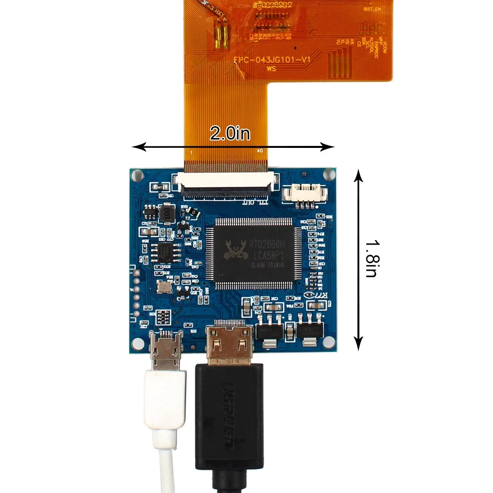 Плата контроллера VSDISPLAY HD-MI-mini LCD с 5-дюймовым ЖК-экраном VS050T-006A 800X480 IPS - 2