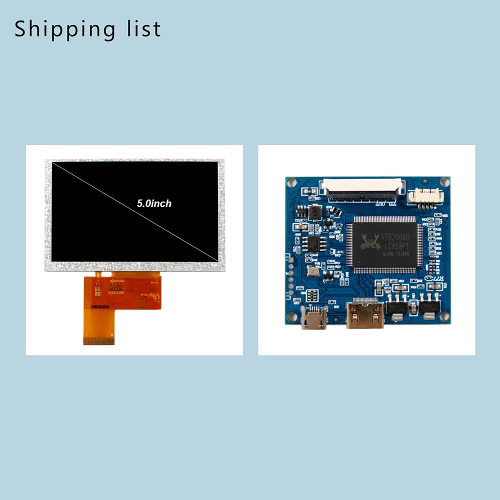 Плата контроллера VSDISPLAY HD-MI-mini LCD с 5-дюймовым ЖК-экраном VS050T-006A 800X480 IPS - 3
