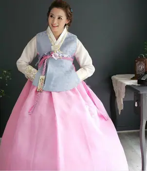 Платье Ханбок, Сшитое на заказ корейской традиционной женщиной, Корейский национальный костюм Ханбок