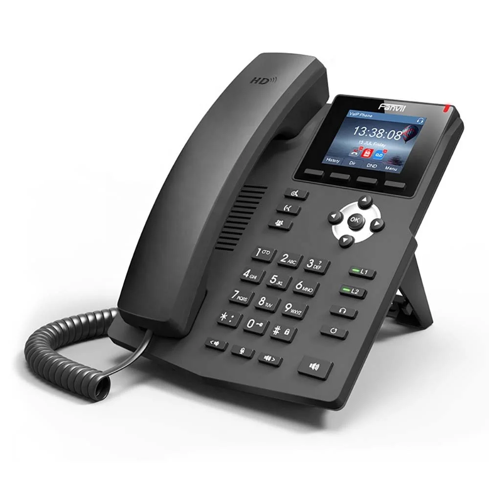 Поддержка 2 Sip-линий POE X3SP Fanvil Voip Phone Настольный бизнес IP-телефон - 0