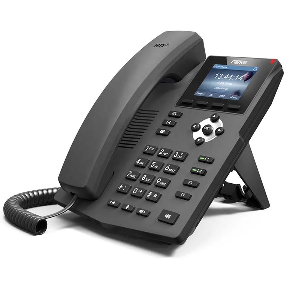 Поддержка 2 Sip-линий POE X3SP Fanvil Voip Phone Настольный бизнес IP-телефон - 3