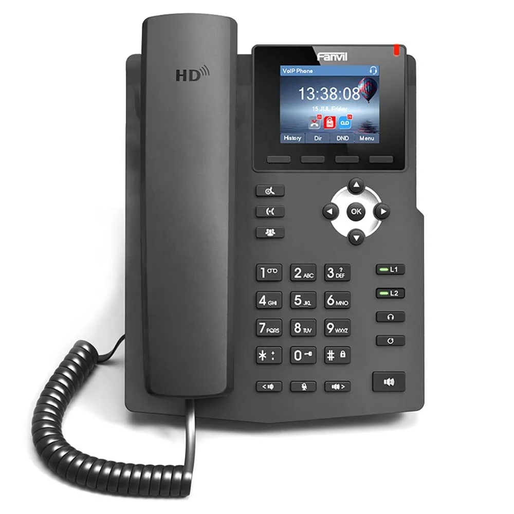 Поддержка 2 Sip-линий POE X3SP Fanvil Voip Phone Настольный бизнес IP-телефон - 5