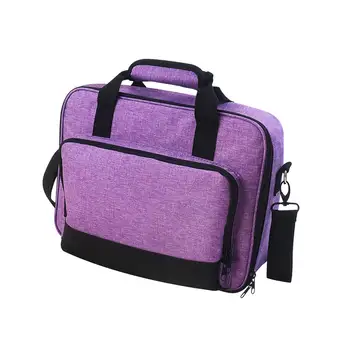 Портативная сумка для хранения проектора 14x11x4 дюймов Аксессуар Прочная Съемная мягкая Перегородка Фиолетовый Утолщенный полиэстер для путешествий