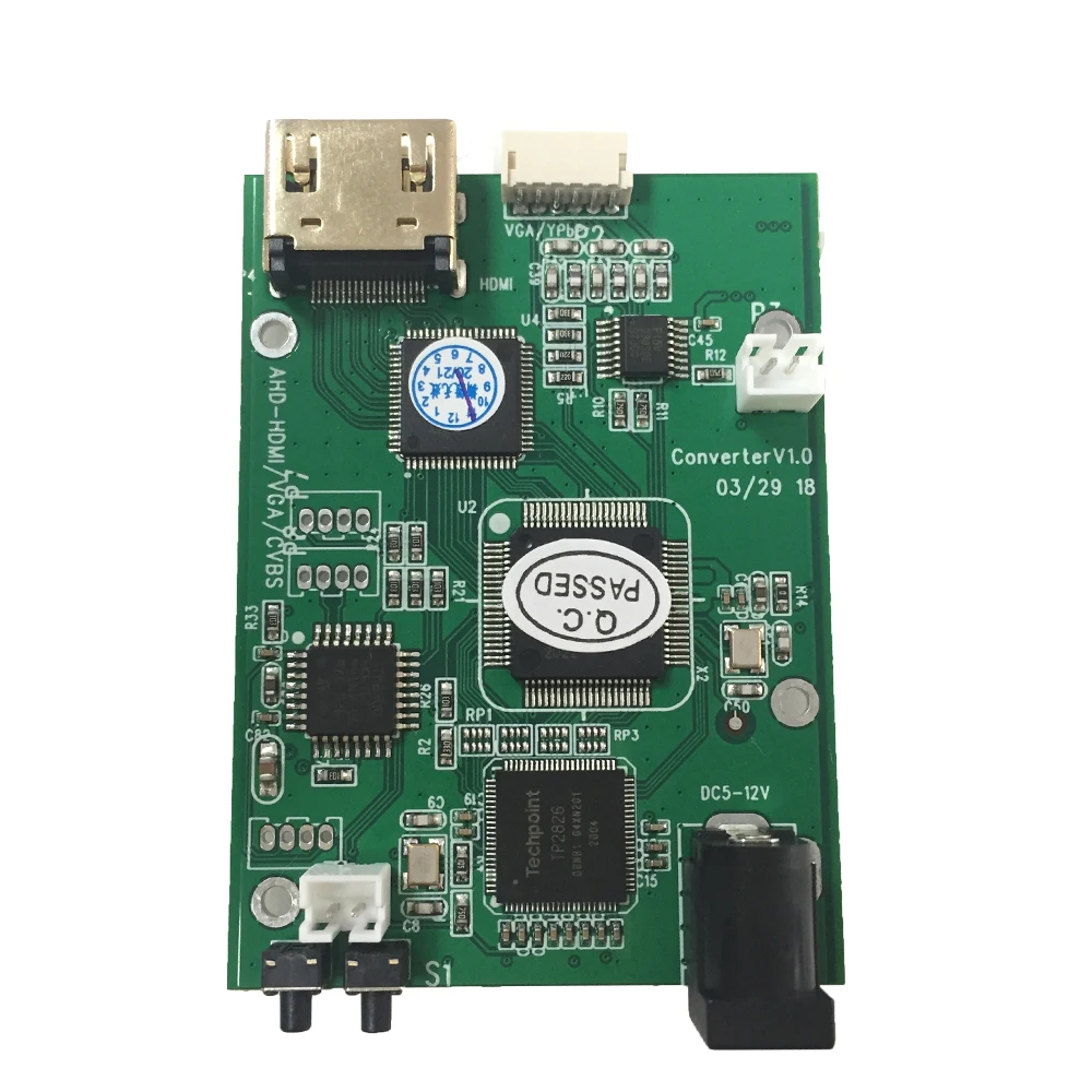 Преобразователь Видеосигнала AHD в HDMI с Разрешением видео 1080P в Режиме PAL/NTSC AHD41 Плата Видеопреобразователя HDMI CVBS Выходная Плата Tvi - 0