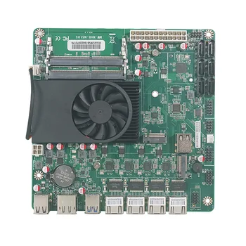Промышленная материнская плата NAS Mini ITX N5105 17x17 см с мягкой маршрутизацией Intel i225-V B3 2,5 Гбит/с 4 * LAN 2 * M.2 NVMe 6 * SATA3.0 HDMI2.0 DP