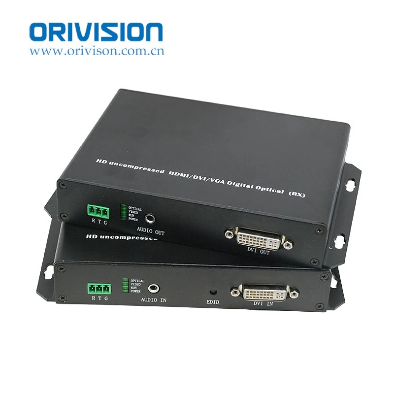 Расширитель Full HD DVI KVM с оптоволокном, без сжатия Поддерживает передачу DVI, аудио, USB сигнала одновременно - 1