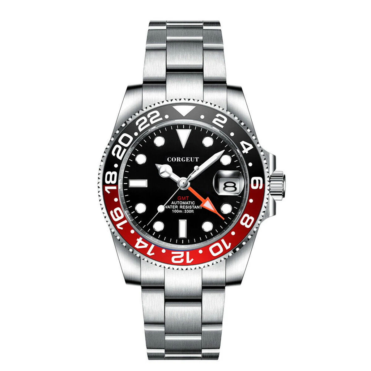 Роскошные механические часы GMT NH34 для керамического дня, сапфировое стекло, 10 баров, автоматические наручные часы, мужские часы relogio masculino - 1